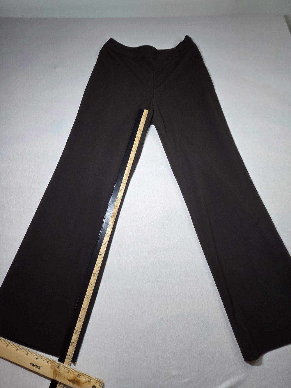 Talbots Petit Black Wide-Leg Pull-On Pants Size 2